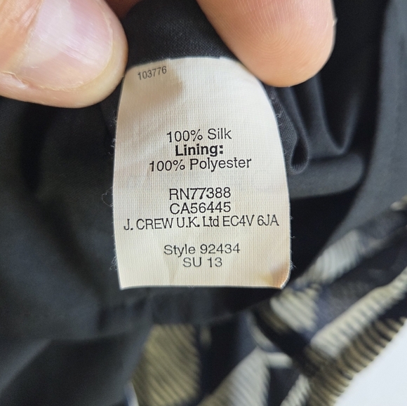 Madewell Lydia Black/Blue Triangle Trio Silk Cami Strap Dress - Picture 6 of 10